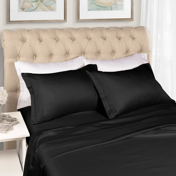 Luxor Treasures Egyptian Cotton Solid Sheet Set - Gold, Queen