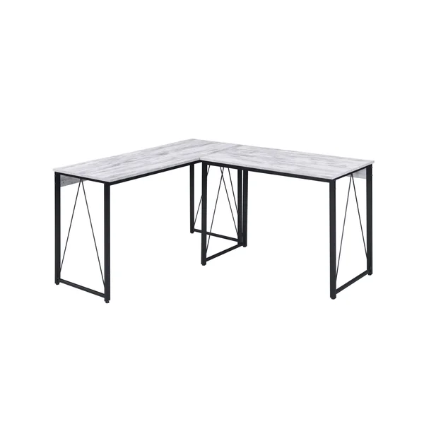 Acme Zaidin Writing Desk Antique White & Black Finish