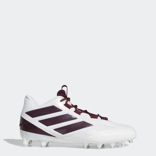 Adidas Men's Freak Carbon Low Football Cleats - 16, White/Maroon