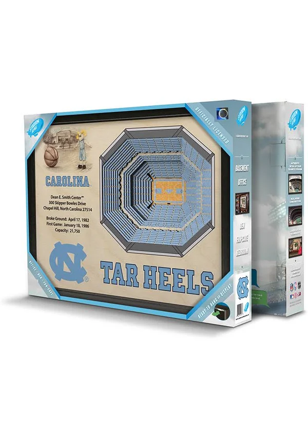 NCAA 3D Stadium Wall Art - North Carolina Tar Heels