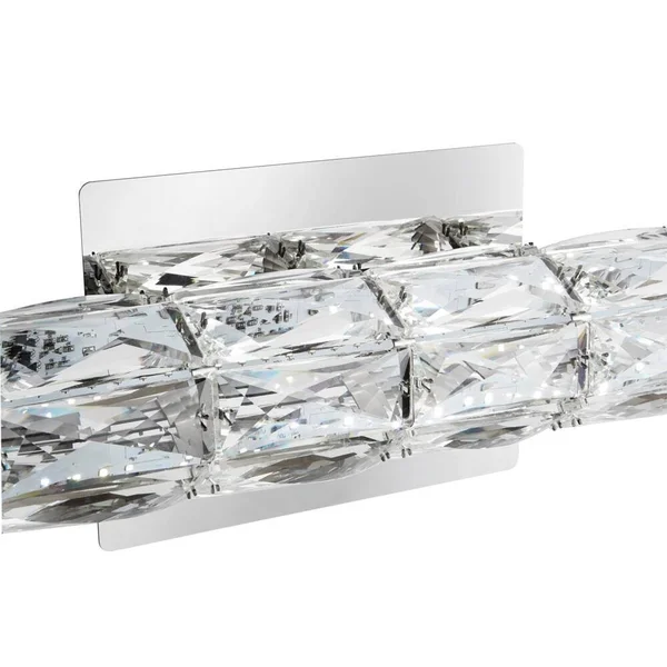 Keighley 18 in. Chrome LED Crystal Vanity Light Bar