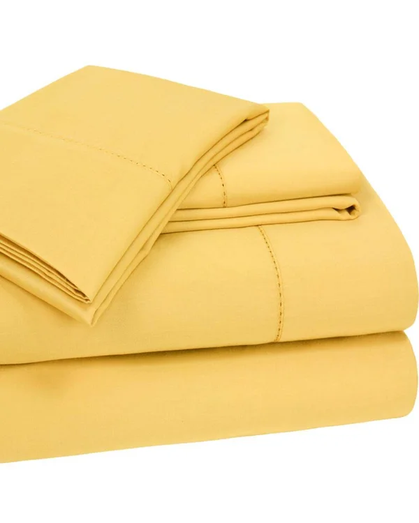 T400 Hemstitch Gold Twin Sheet Set