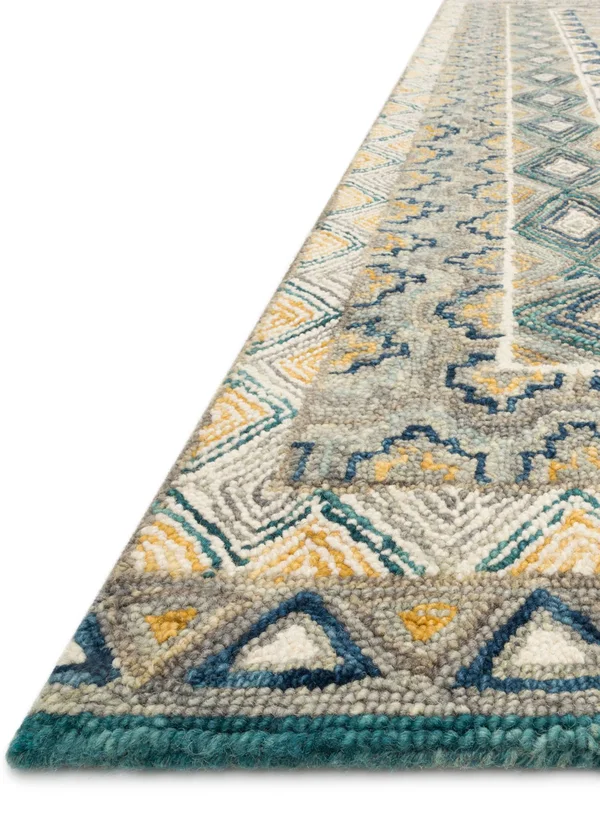 Loloi Priti PRT-02 2&6x22 x 9&9x22 Grey, Lagoon Rug