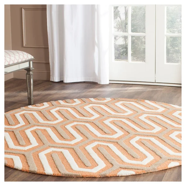 Safavieh Cambridge Orange & Grey 6& x 6& Round Rug
