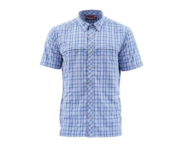 Simms Stone Cold SS Shirt Smoked Salmon Morada Plaid, M