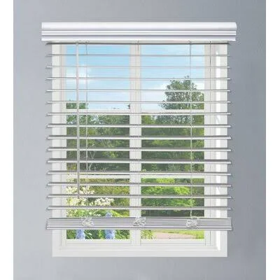 Linen Avenue Custom Cordless Faux Wood Blinds - Outside Mount Symple Stuff Blind Size: 72w x 72L