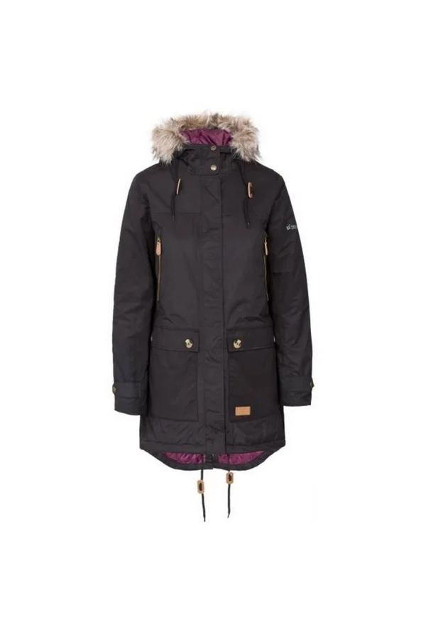 Trespass Womens/Ladies Clea Waterproof Parka Padded Jacket Black Xxs