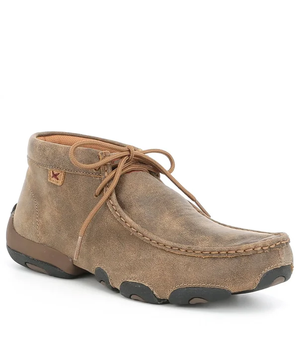 Twisted x Men's Driving Leather Moccasin Lace Up - Mens, 12M, Bomber