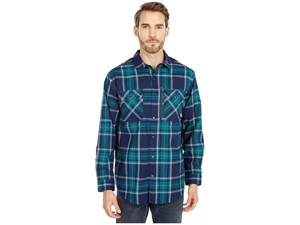 Burton Men's Brighton Performance Flannel, Dress Blue Classic, M