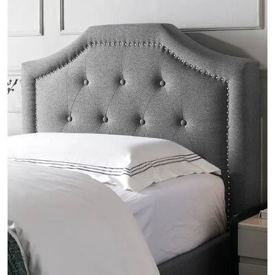 Lampman Twin Upholstered Panel Headboard Winston Porter Color: Charcoal Gray