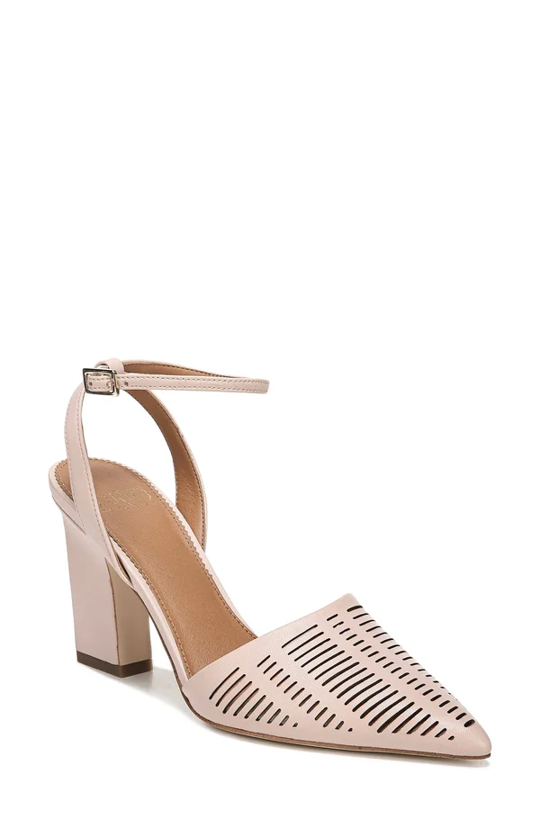 Sarto by Franco Sarto Women's Starla Ankle Strap Heel - Size: 5.5, Blush Nappa Leather