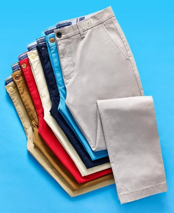 Tommy Hilfiger Men's Stretch Chino Pants in Custom Fit