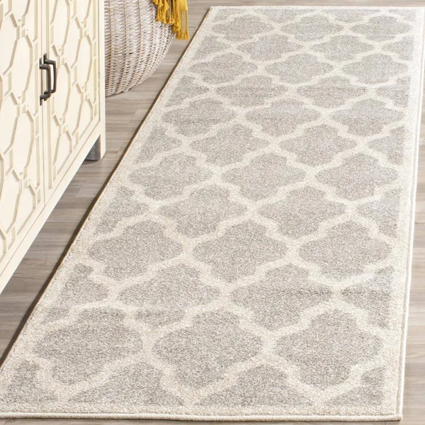 Safavieh 2&-3x22 x 15& Amherst AMT420B Light Grey - Beige Rug