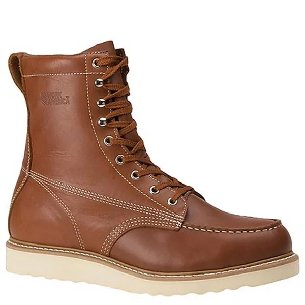 Work America Men's 8x22 Steel Toe Work - 14 Tan Boot E4