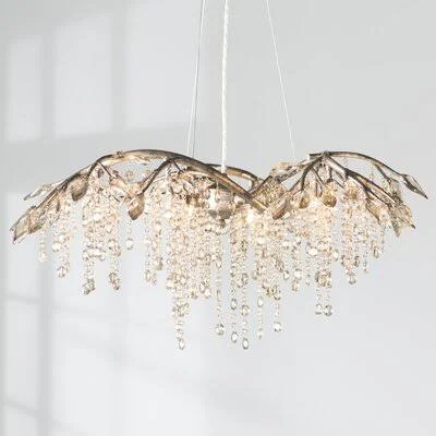 Willa Arlo Interiors Destrie 6-Light Crystal Chandelier, Green