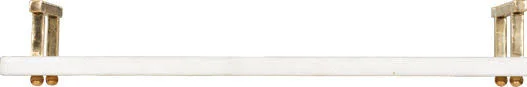 Worlds Away White Marble Lincoln Tray, Brass