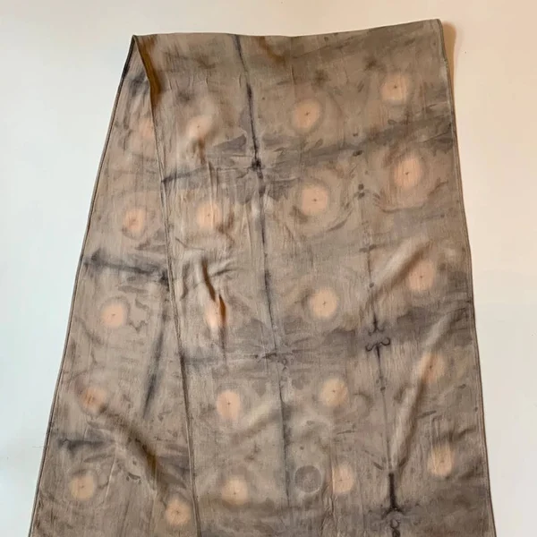Lightweight Bamboo Rayon Scarf Handdyed - Color: Gray/Orange, Size: 14 x 72, Kellyy_44's Closet