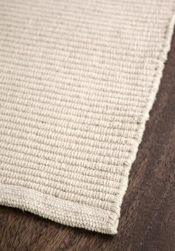 Solid Natural Flatweave Eco Cotton Rug - 3& x 5&