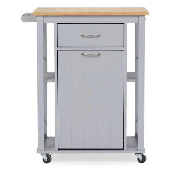 Baxton Studio Yonkers Kitchen Cart with WoodenTop-RT311-OCC