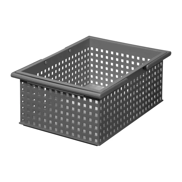 Like-it Stacking Plastic Storage Organizer Basket Tote, Gray (6 Pack)