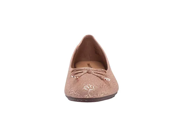 Women's Hush Puppies Abby Bow Ballet Pale Peach Metallic Print - in Size 5.5