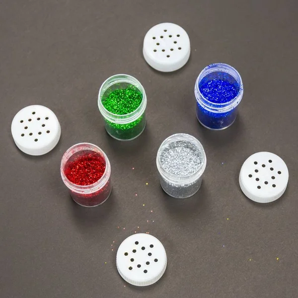 Bazic 8g, 0.28 oz. 4 Primary Color Glitter Shaker