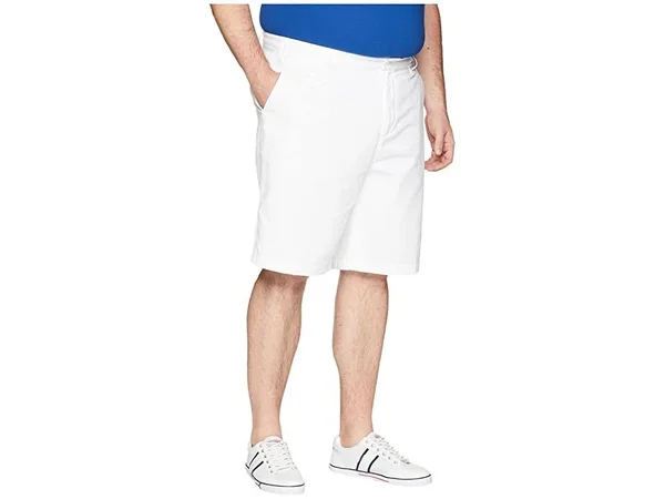 Nautica Men's Big & Tall 10x22 Flat Front Deck Shorts - Bright White
