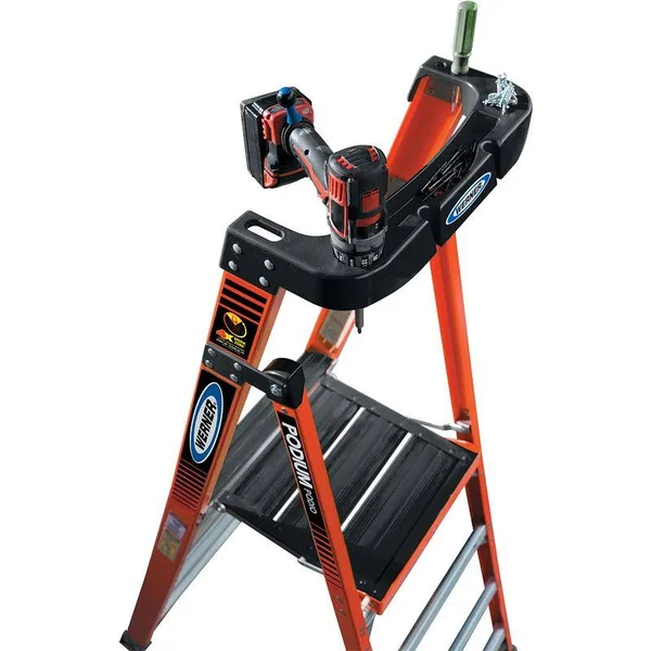 Werner 9ft Reach Height Fiberglass Podium Ladder 3ft Type iA PDIA03