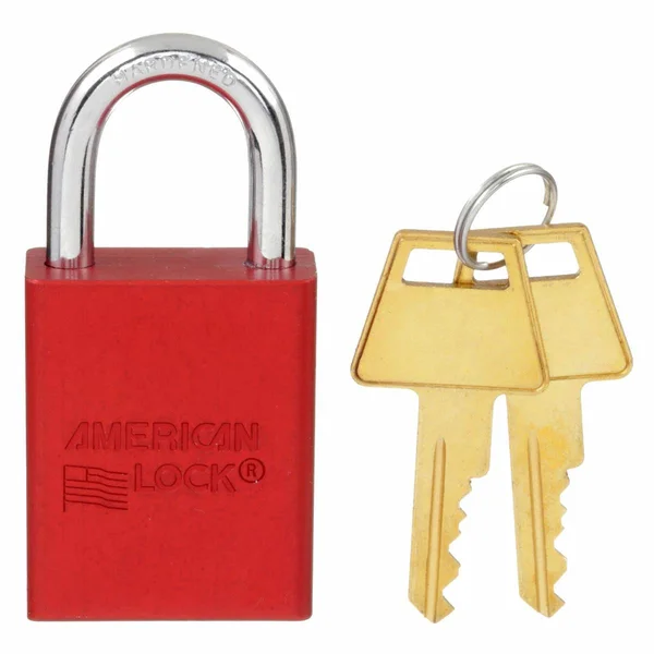 American Lock A1105KAS12RED Lockout Padlock - KA, Red, 1-7/8x22H, PK12