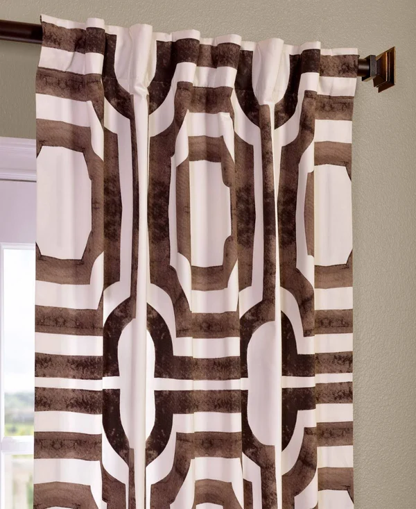 Mecca Printed Cotton Single Curtain Panel
