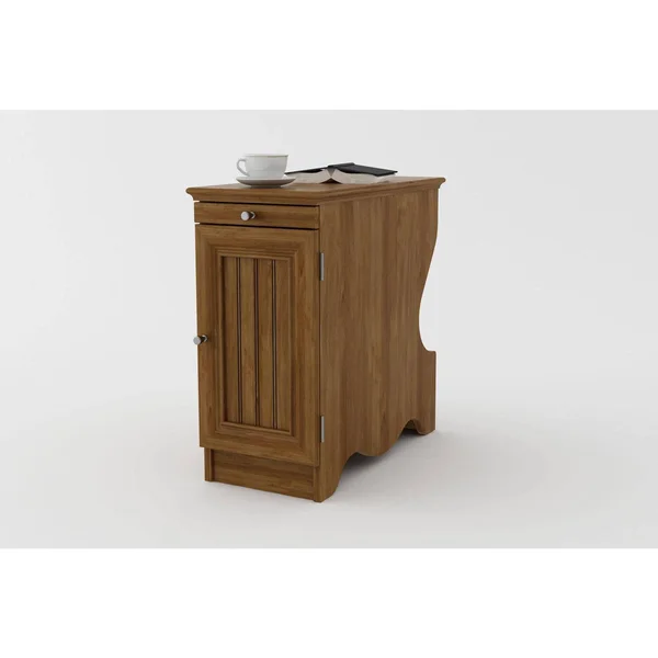 Ameriwood Home Fletcher Side Table with Magazine Storage, Bank Alder