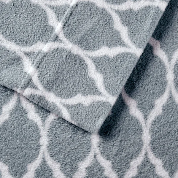 True North Ogee Micro Fleece 4 Piece Sheet Set - Gray, Twin