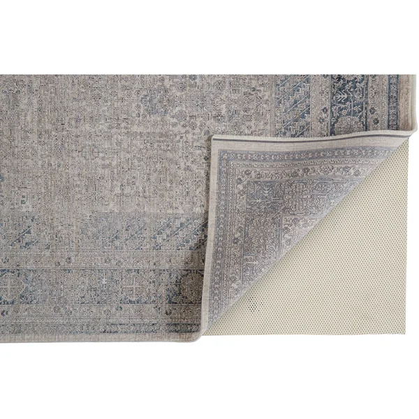 Gilford Rustic Persian Farmhouse Rug - Warm Gray/Blue, 5ft x 7ft - 2in Area Rug, Size: 5' x 7'-2 inch