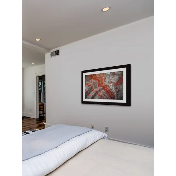 Marmont Hill 'Traveling Layers' Framed Painting Print - Red