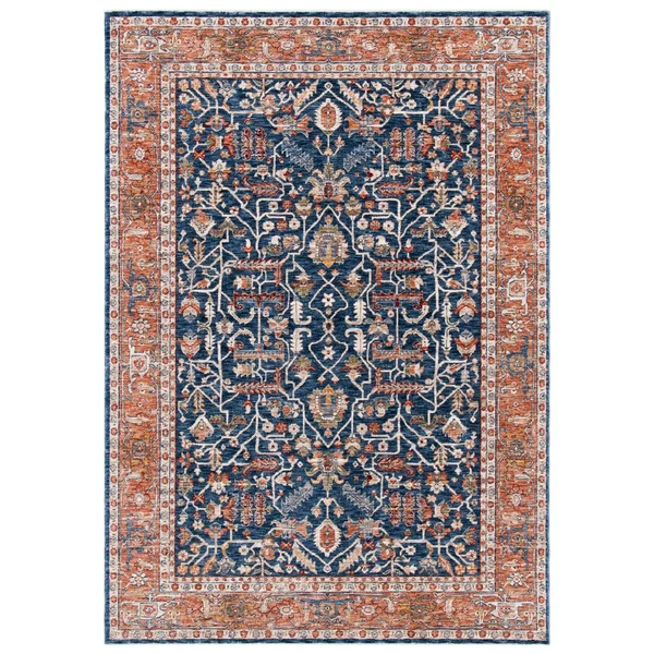 Ralph Lauren 6& x 9& Darcy Navy - Beige Rug