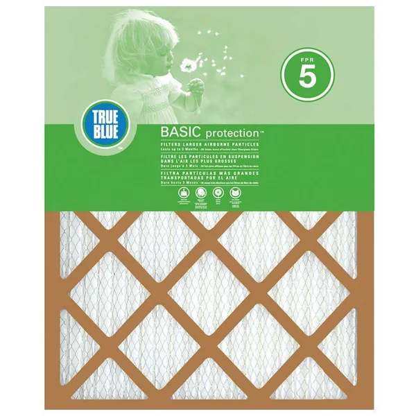 True Blue 218181 Basic Protection Pleated Air Filter - 18& x 18& x 1& (Pack of 12)