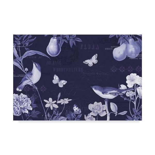 Trademark Fine Art 'Botanical Blue IV' Canvas Art by Katie Pertiet - Size: 22 x 32