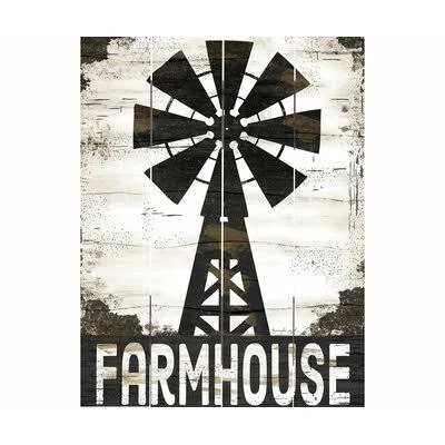 Farmhouse Windmill Wall D閏or Gracie Oaks