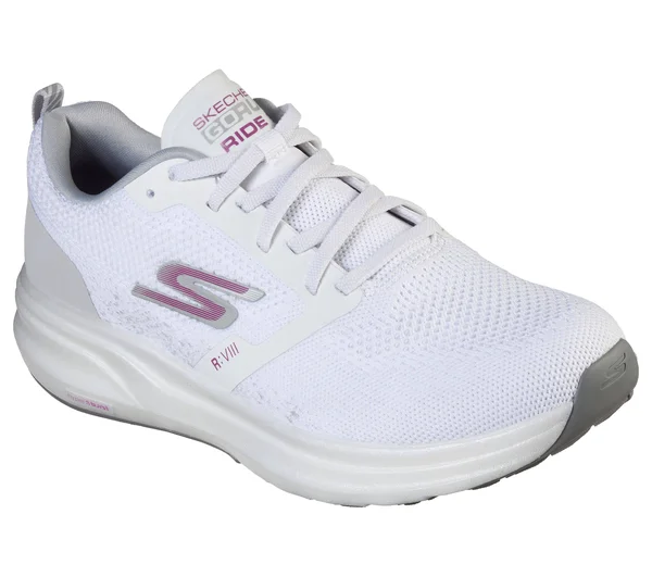 Skechers Women's GOrun Ride 8 Hyper Running Shoe - White/Purple