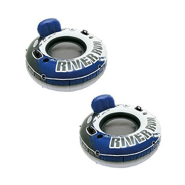 Intex River Run I Inflatable Water Floating Tubes - 2 Pack