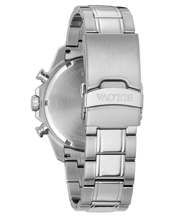 Bulova Marine Star - Wristwatch - quartz - analog - stainless steel - silver - blue