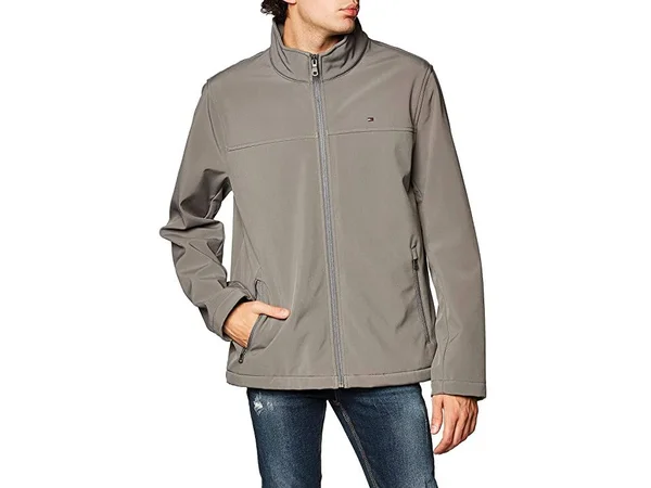 Tommy Hilfiger Legacy Water Resistant Softshell Jacket Men's Jacket Grey : XXL