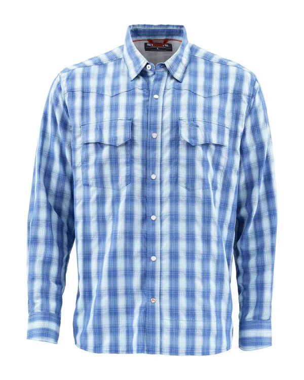 Simms Big Sky LS Shirt Smoked Salmon Plaid - S