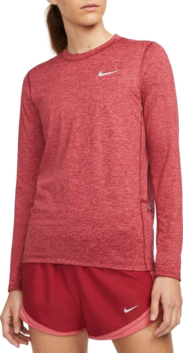 Nike Women's Element Long-Sleeve Crew Running Top Red XL
