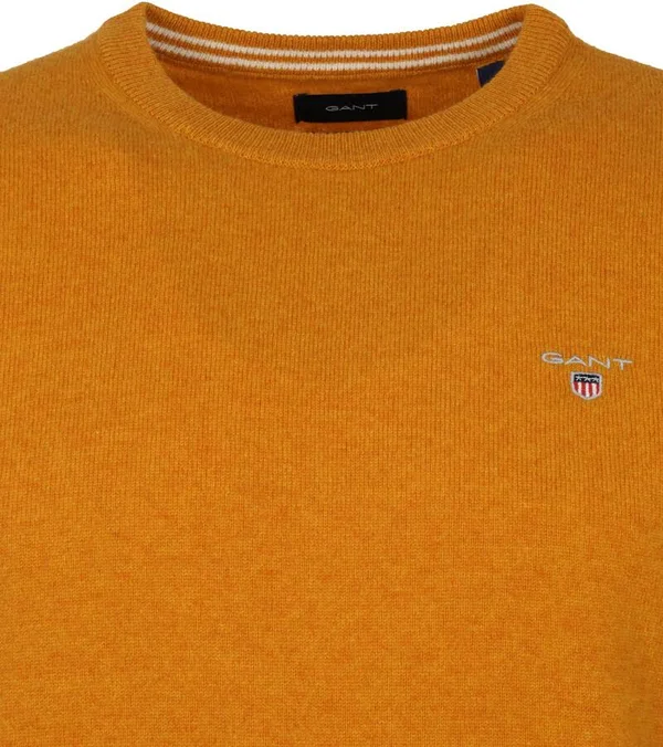 Gant Super Fine Lambswool Crew Neck Sweater, Orange