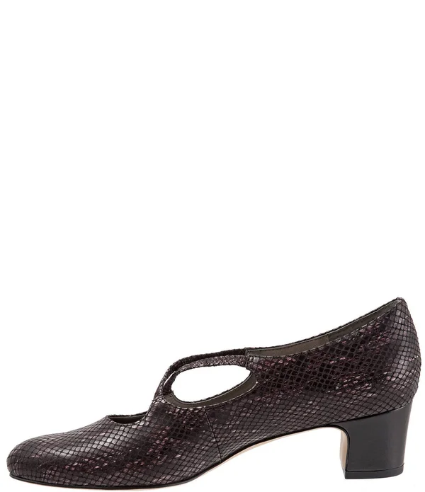 Trotters Jamie Pumps - Women's, Navy Snake, Size: 5.5