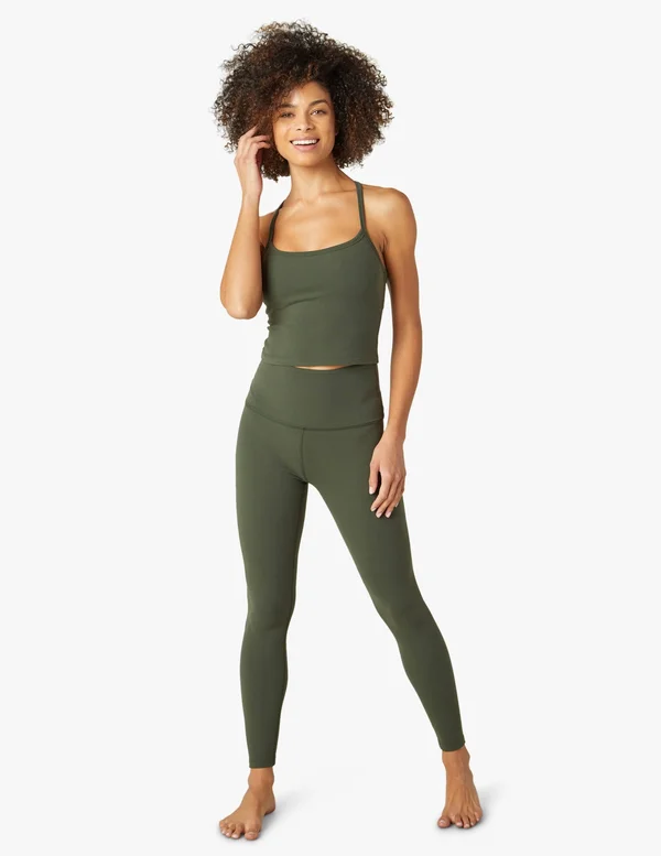 Slim Racerback Cropped Tank - Beyond Yoga Eden Green, M