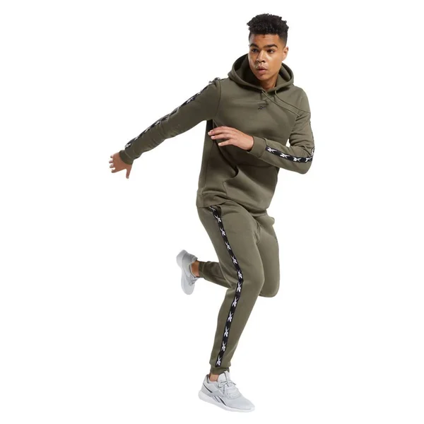 Reebok Training Essentials Tape Green Hoodie - S