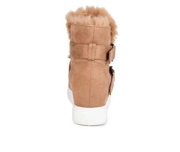 Journee Collection Women's Angelique Wedge Bootie - Tan