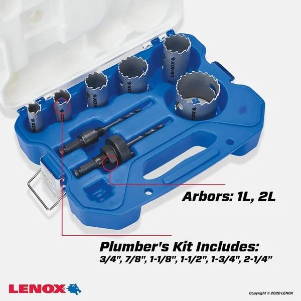 Lenox Tools Hole Saw Kit - Carbide Tipped, 6-Piece (LXAH3PSET6)